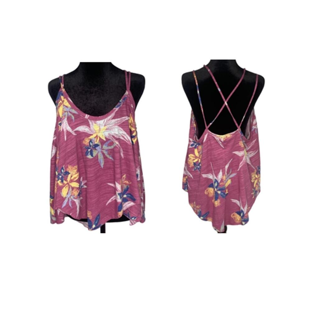 We The Free People Boho Strappy Tank – Pink Floral Dream 🌸✨ (NWT)